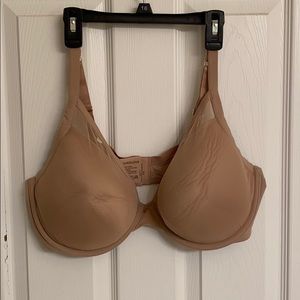 ThirdLove 24/7 Classic Contour Taupe Plunge Bra Smooth Tagless Band Size 42D
